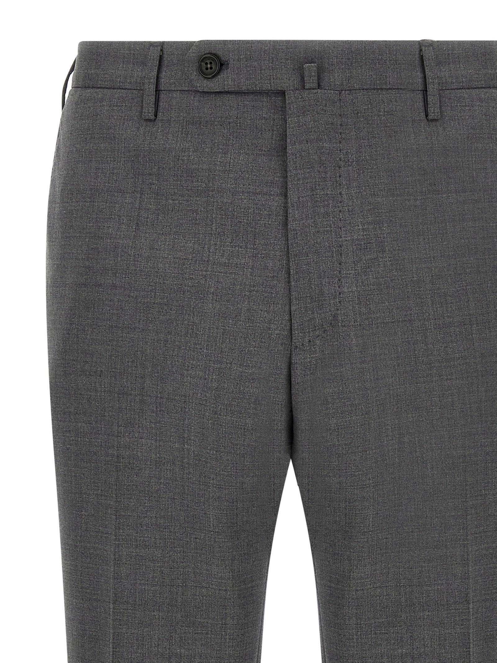 Gray Virgin Wool Dress Pants