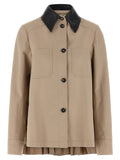 Beige Polyester Coat