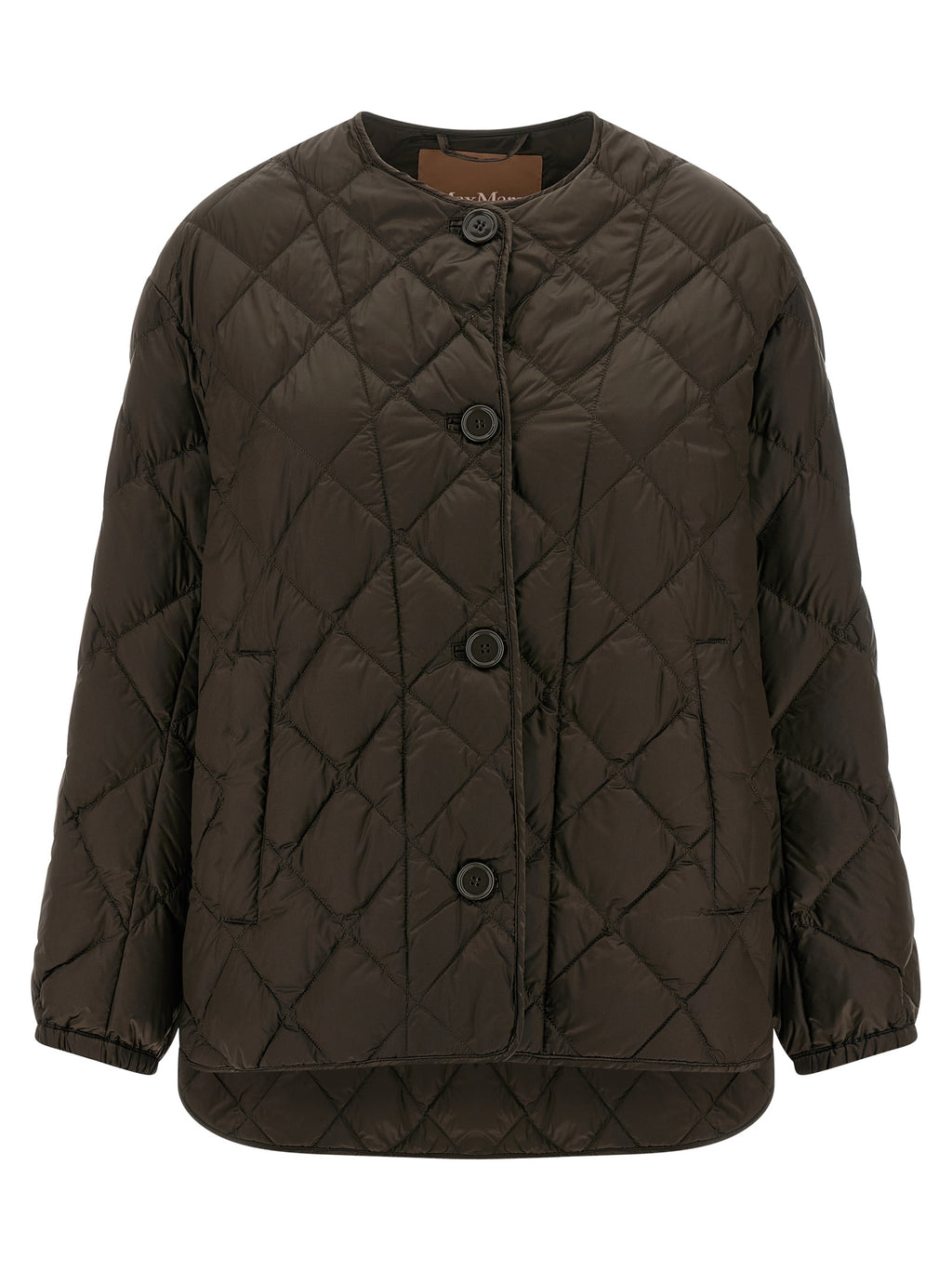 Brown Polyamide Full-Length Jacket