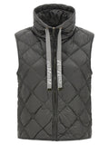 Gray Polyamide Sleeveless Jacket