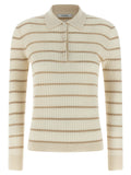Beige Cashmere Polo Shirt