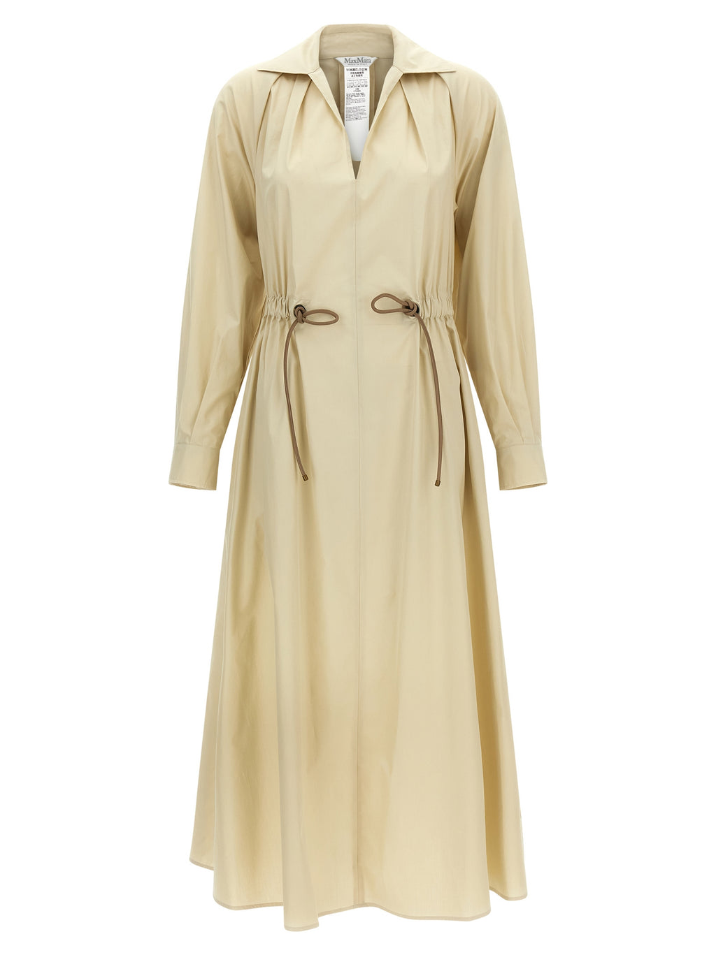 Beige Cotton Long Dress
