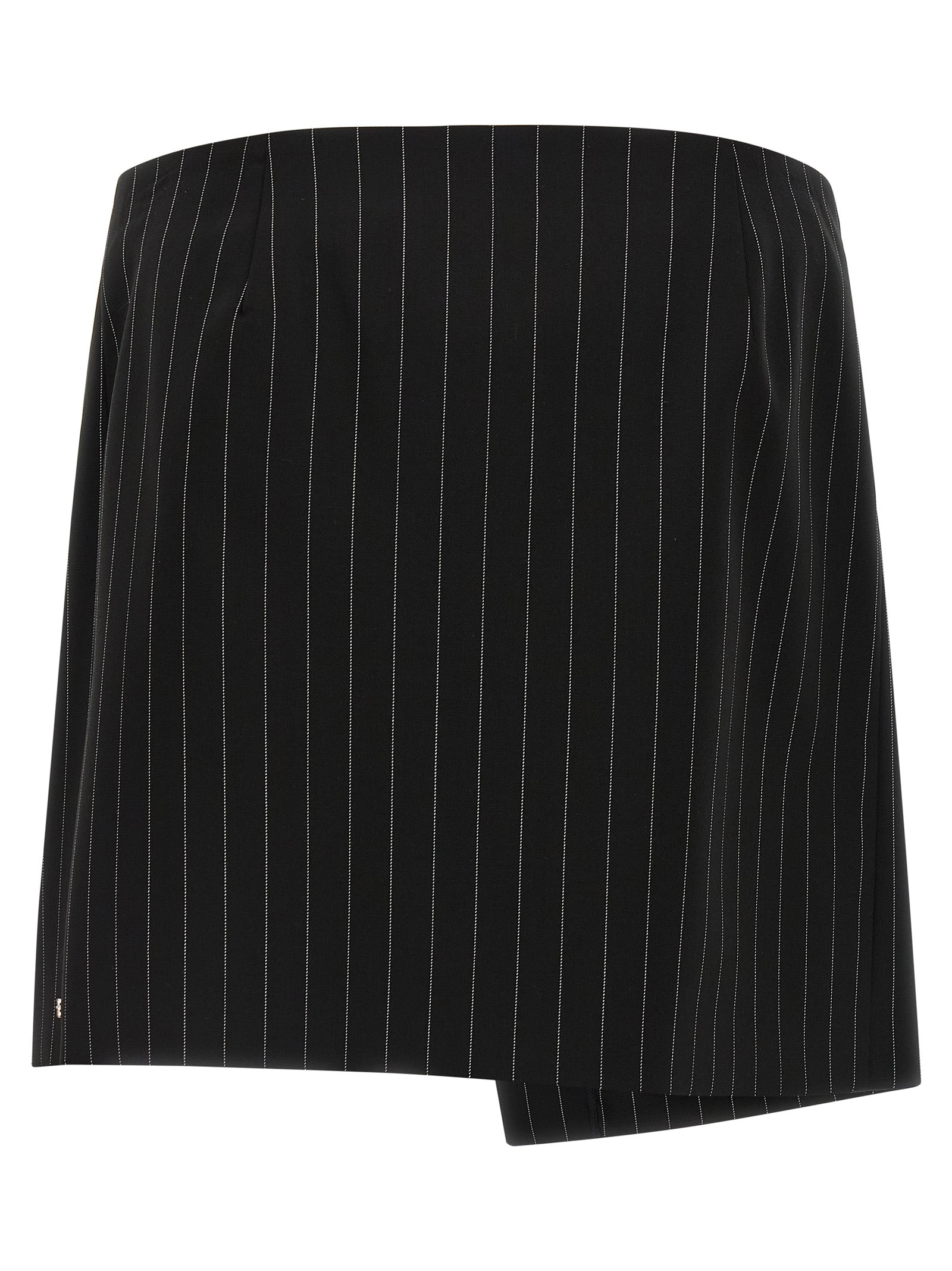 Black Virgin Wool Long Skirt