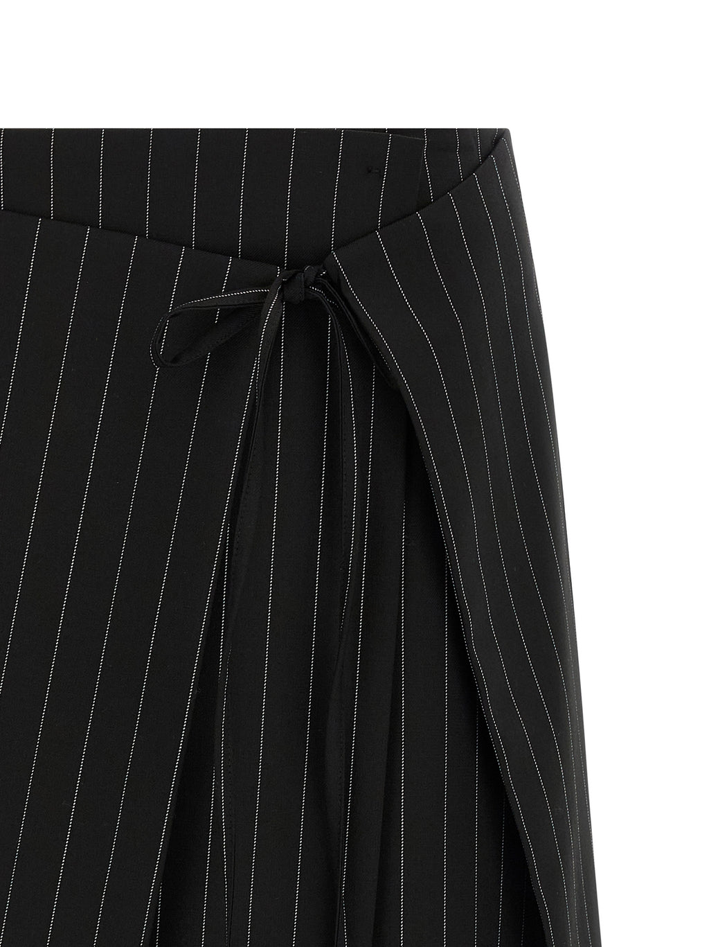 Black Virgin Wool Long Skirt