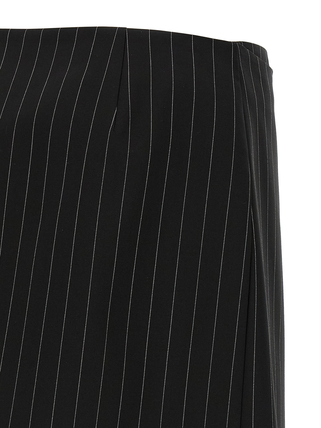 Black Virgin Wool Long Skirt
