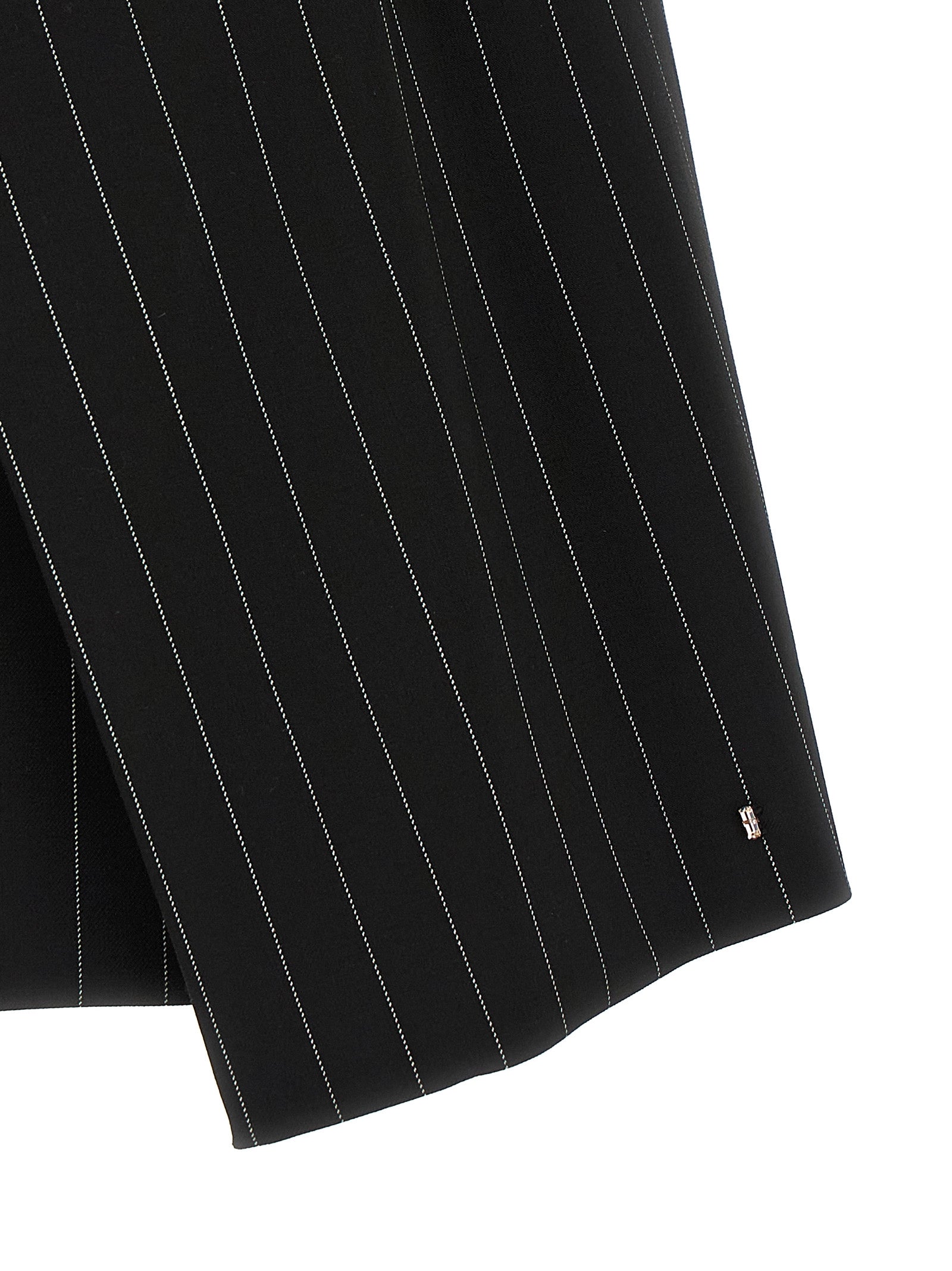 Black Virgin Wool Long Skirt