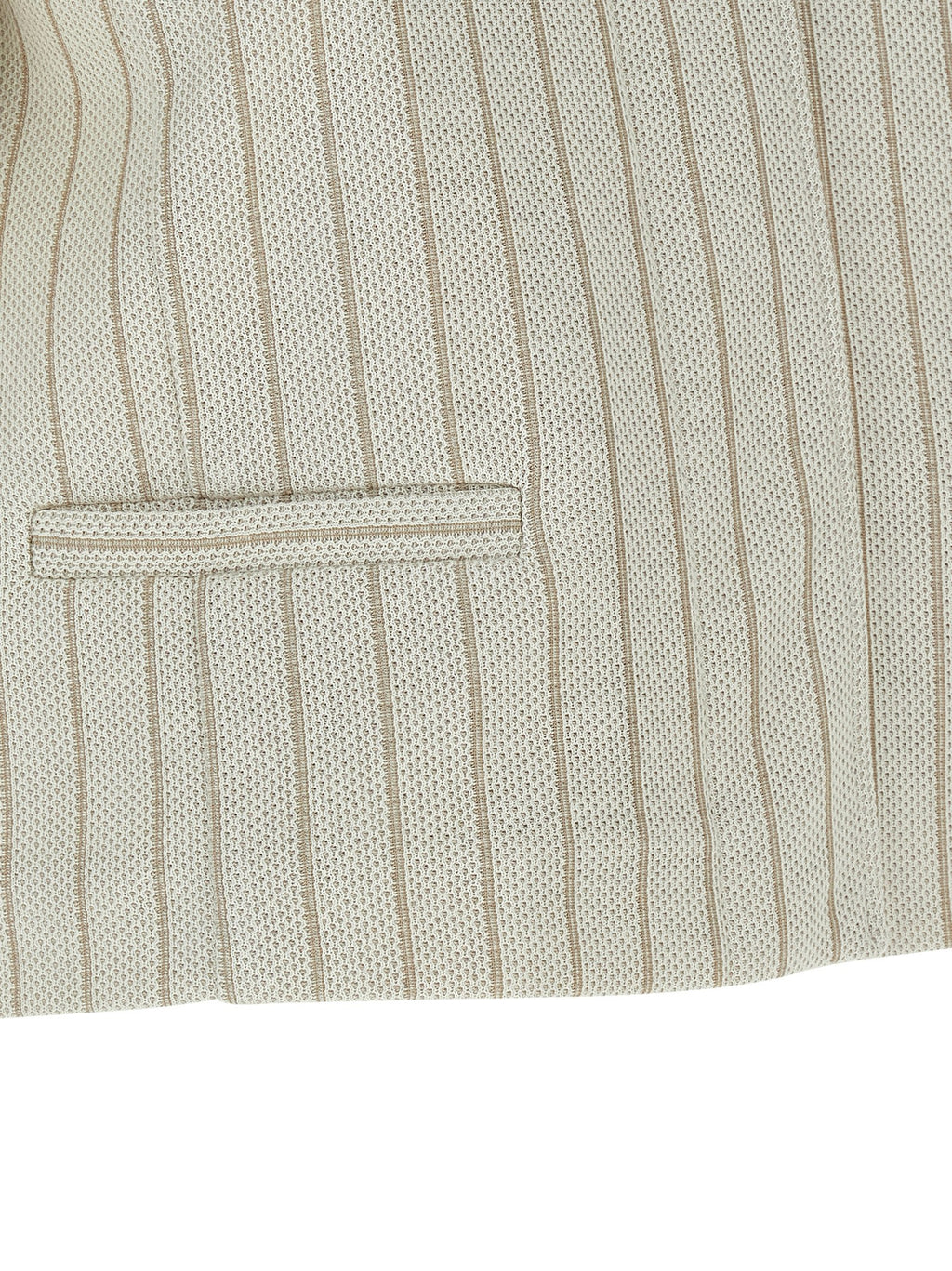 Beige Cotton Full-Length Jacket