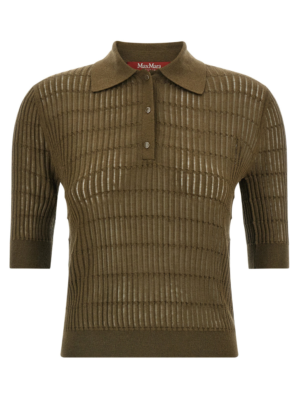 Bicolor Silk Polo Shirt
