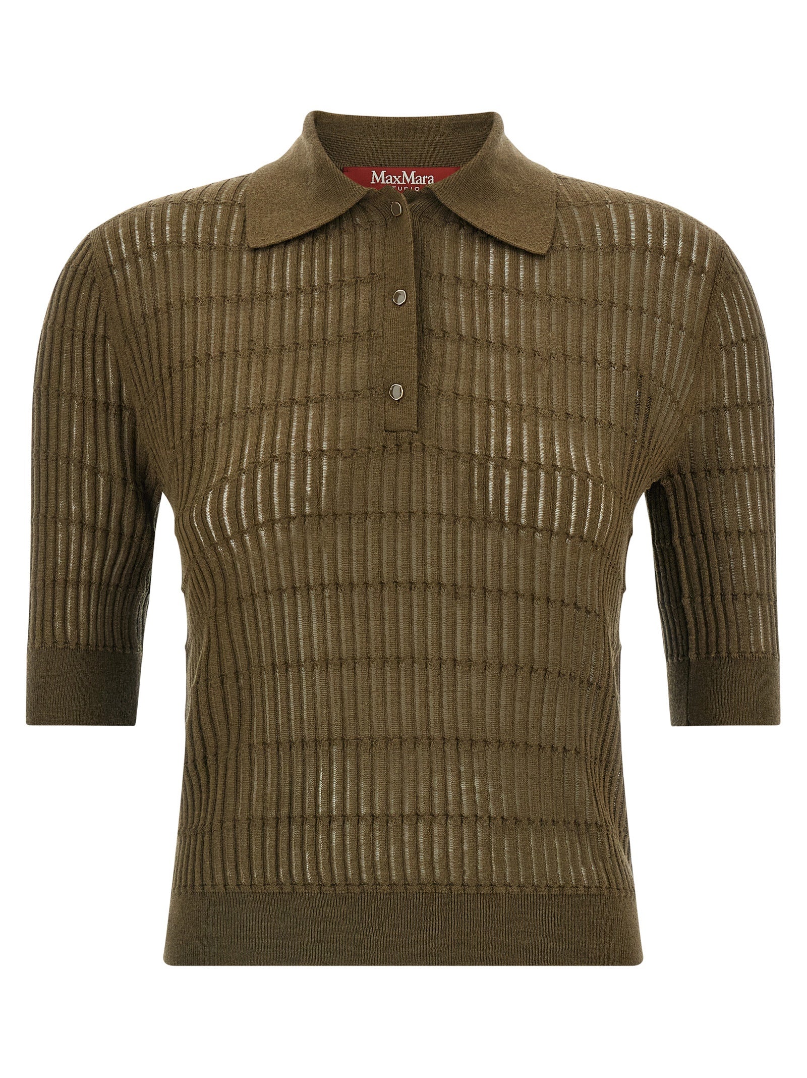 Bicolor Silk Polo Shirt