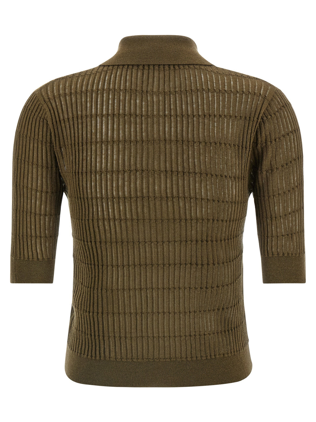 Bicolor Silk Polo Shirt