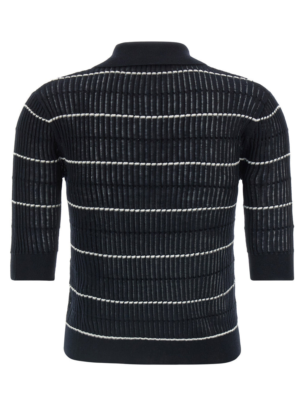 Blue Silk Polo Shirt
