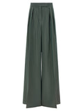 Bicolor Virgin Wool Casual Pants