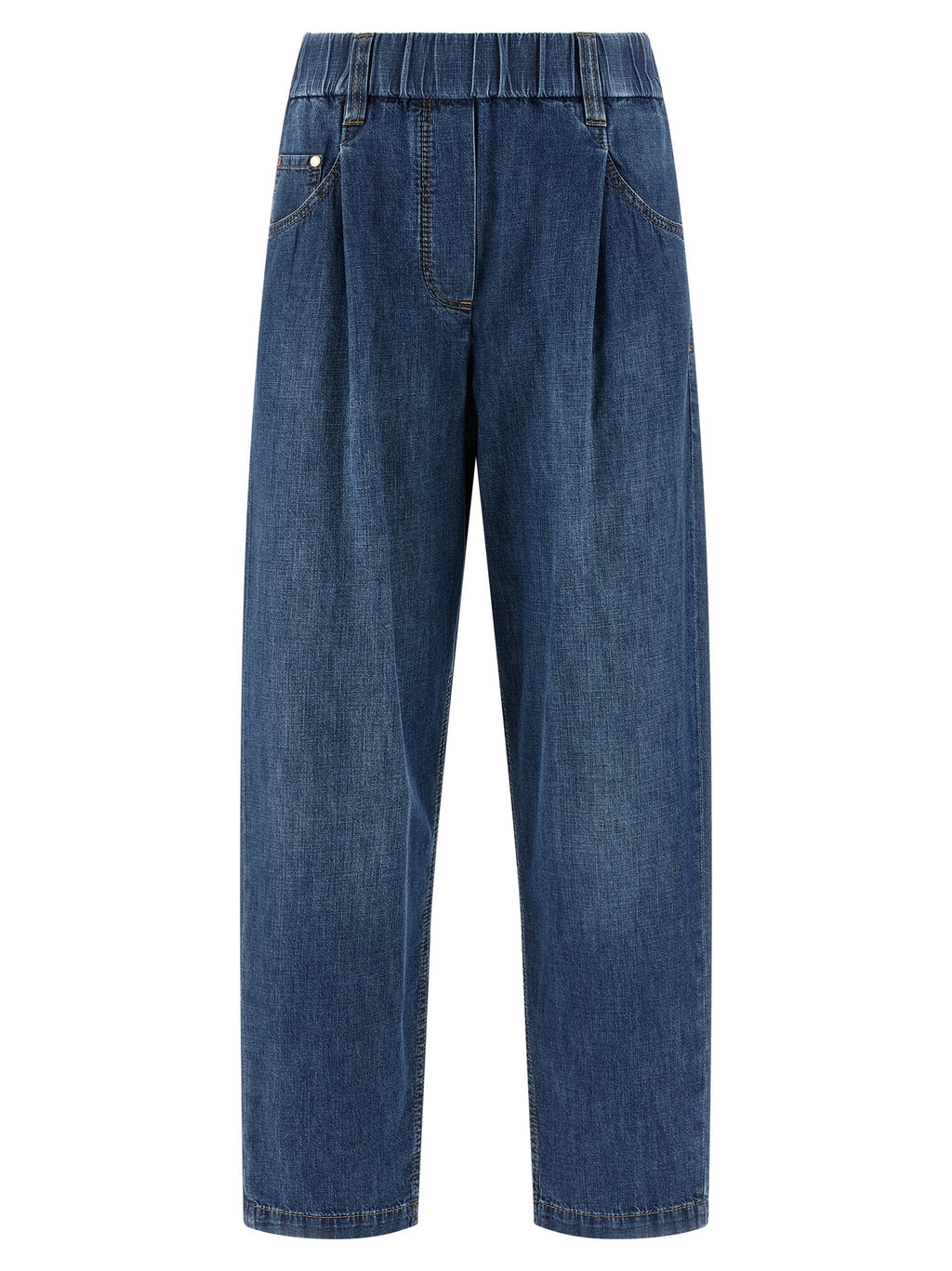 Blue Cotton Relaxed Fit Jeans
