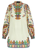 Multicolor Cotton Short Dress