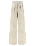 White Cotton Casual Pants