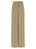 Beige Silk Dress Pants