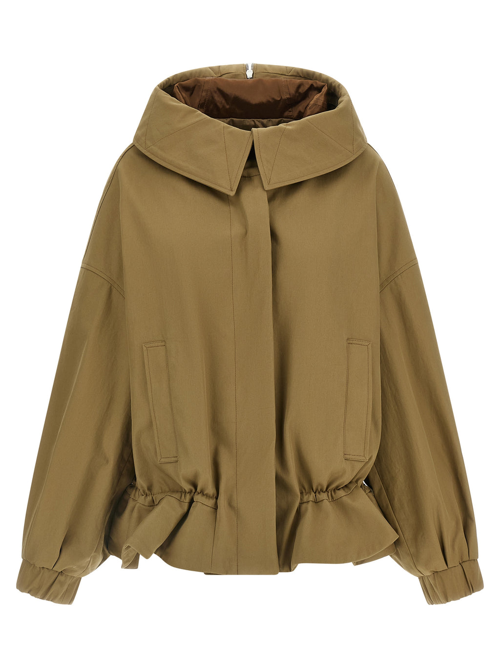 Beige Cotton Shell Jacket