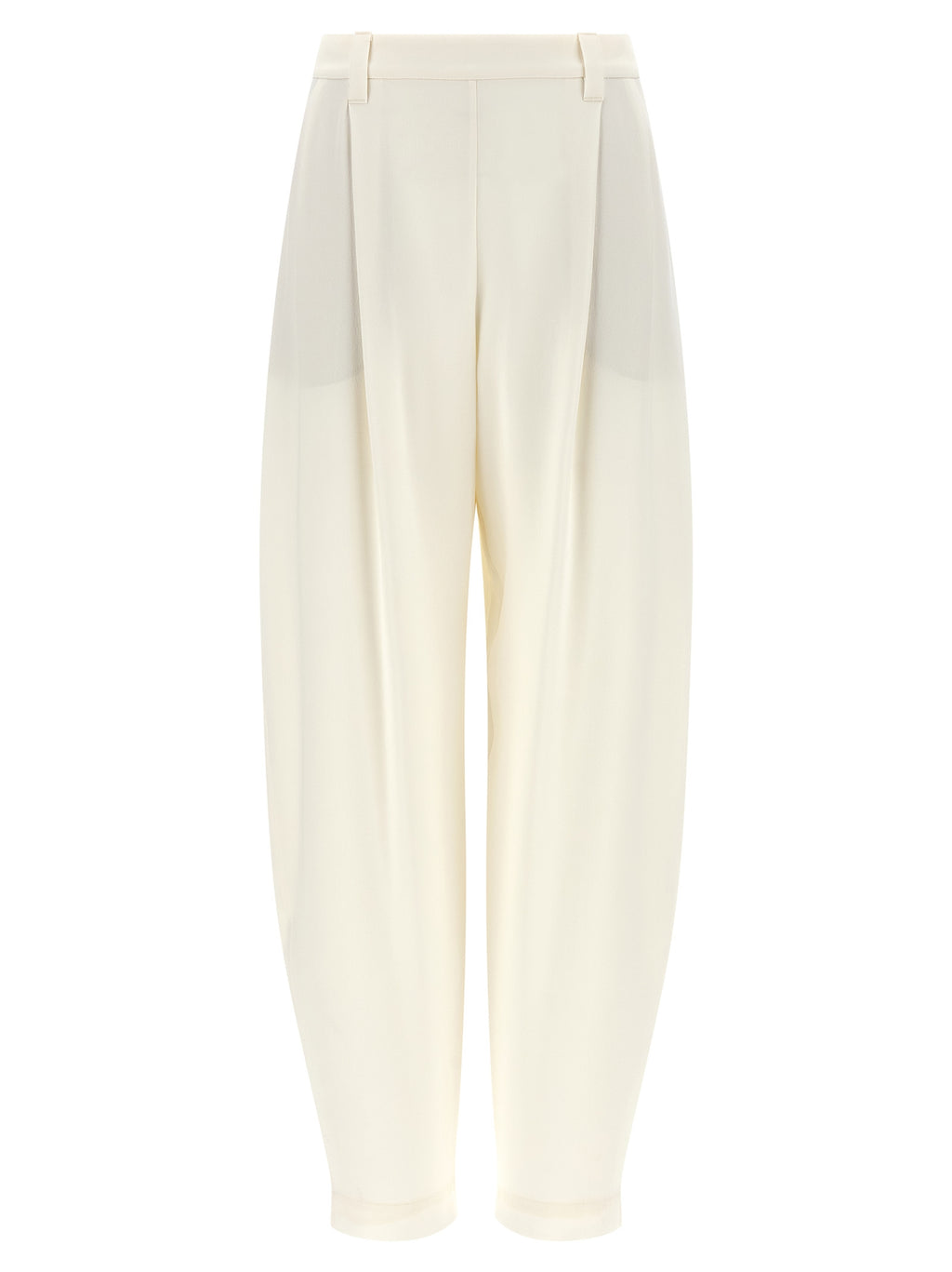 Beige Viscose Casual Pants