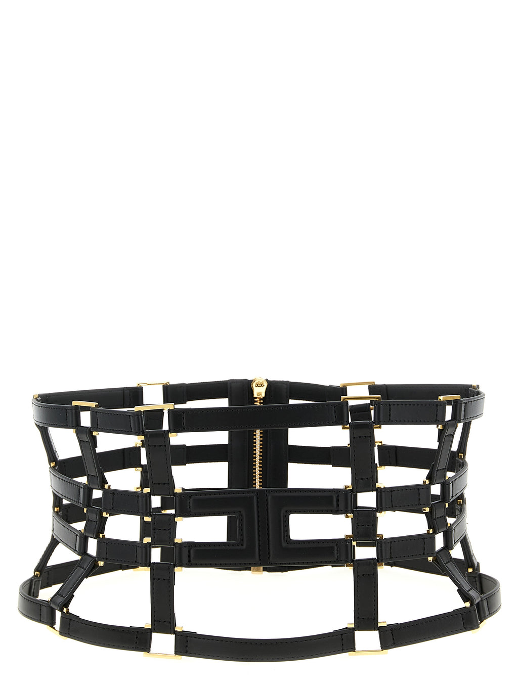 Black Polyethylene High-Waist Belt