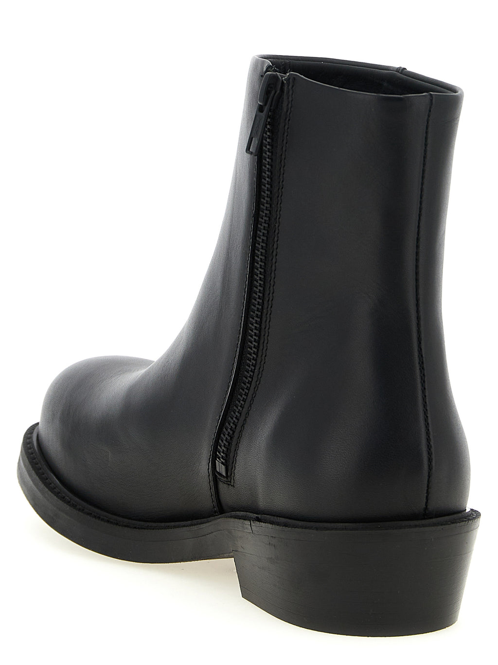 Black Calfskin Ankle Boots