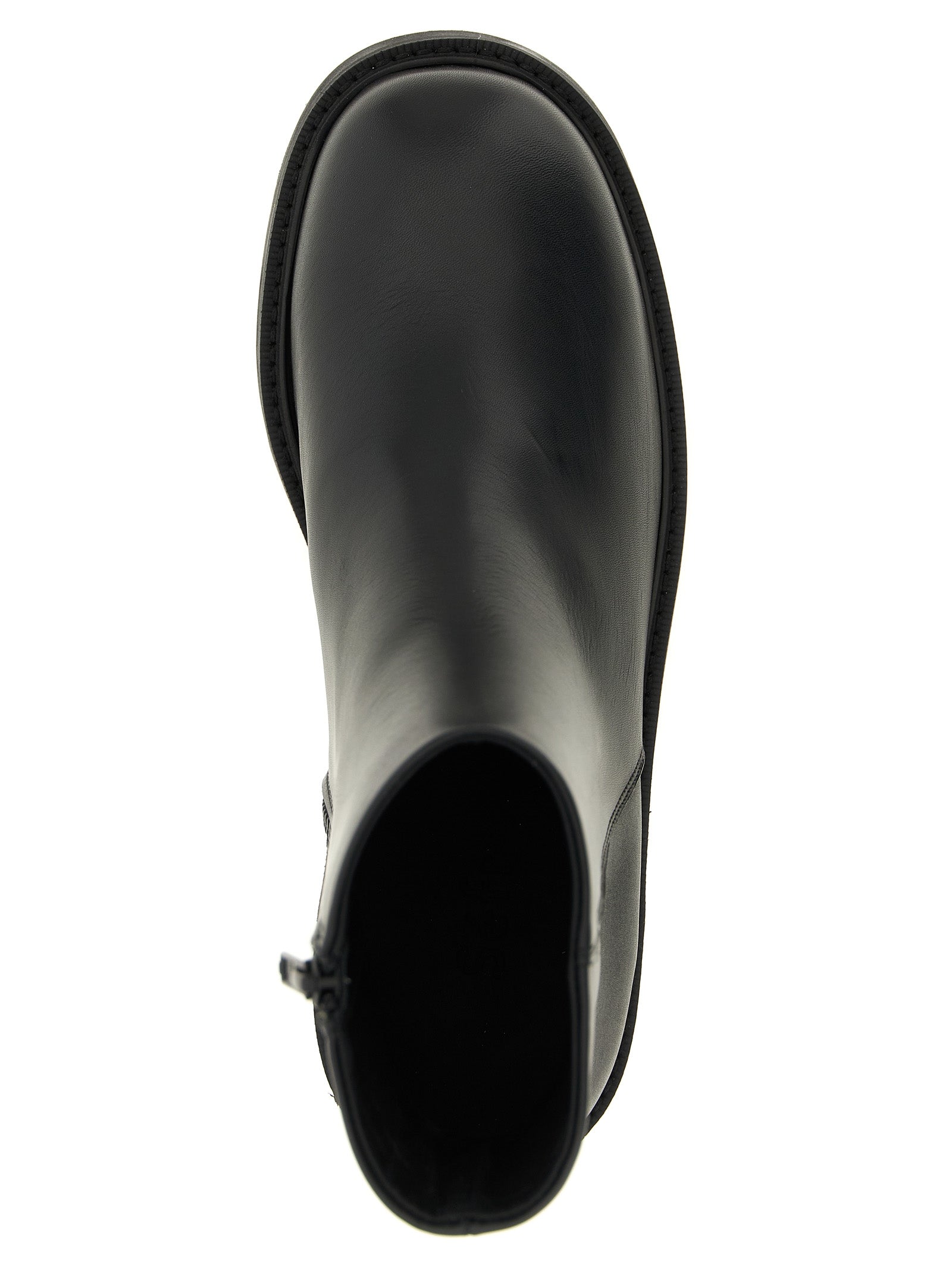 Black Calfskin Ankle Boots