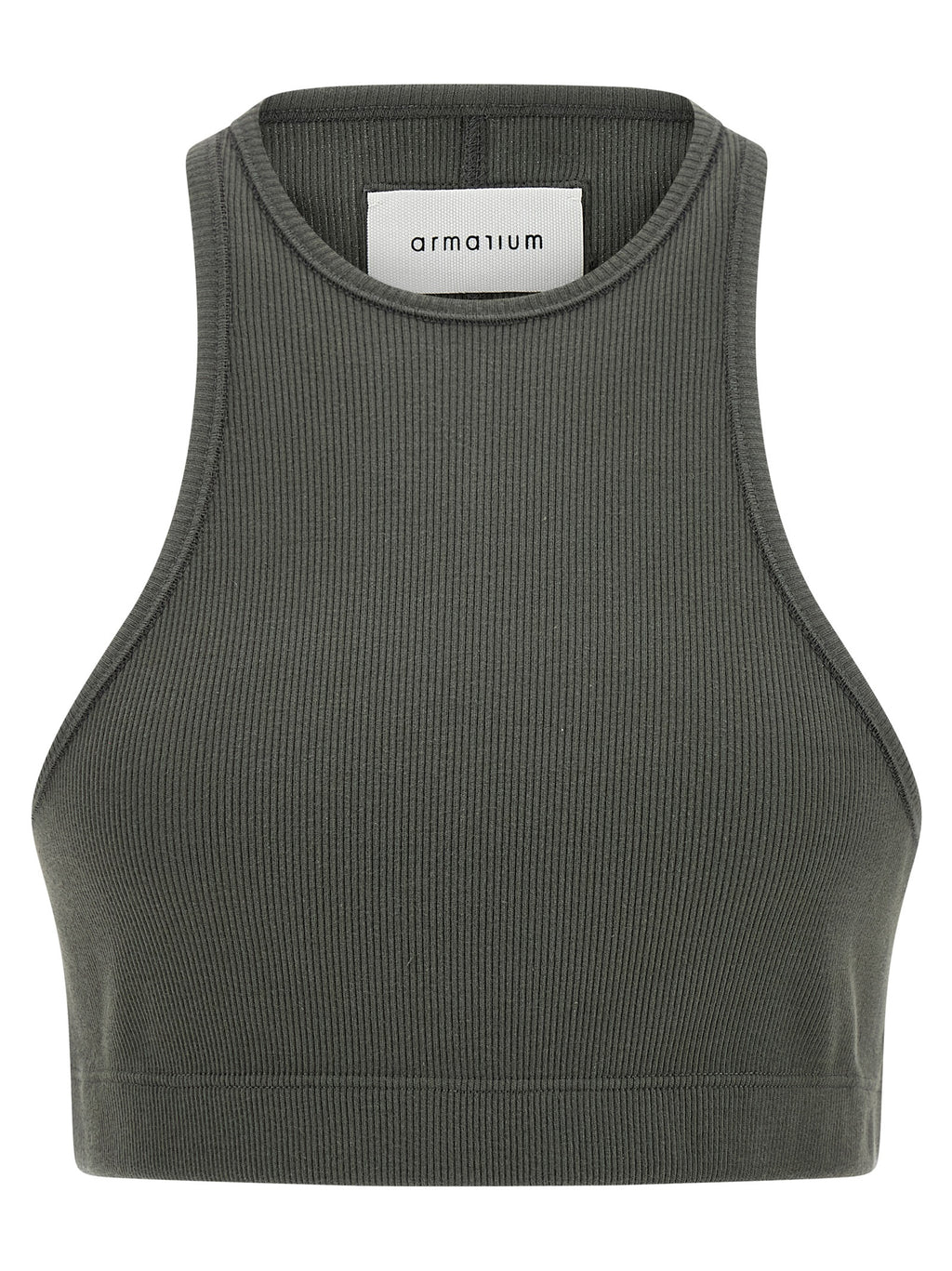 Gray Cotton Sleeveles T-Shirt