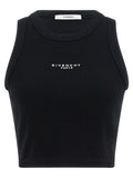 Black Cotton Sleeveles T-Shirt