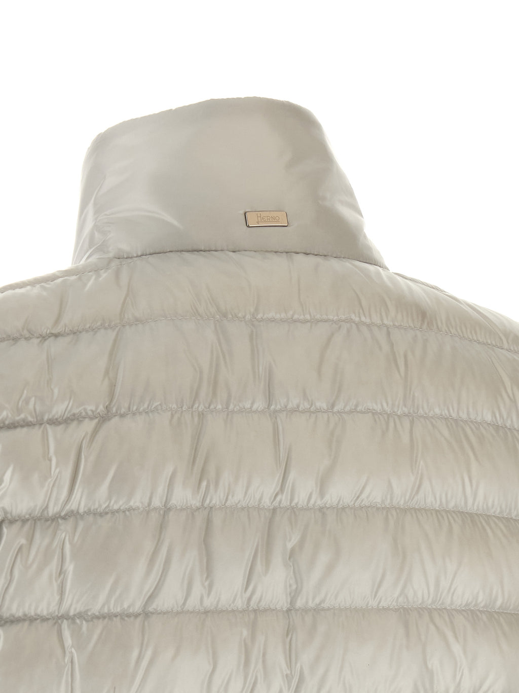 Gray Polyamide Full-Length Jacket