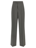 Gray Virgin Wool Dress Pants