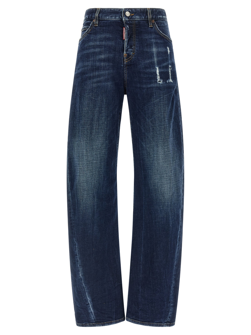 Blue Cotton Relaxed Fit Jeans