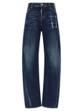 Blue Cotton Relaxed Fit Jeans
