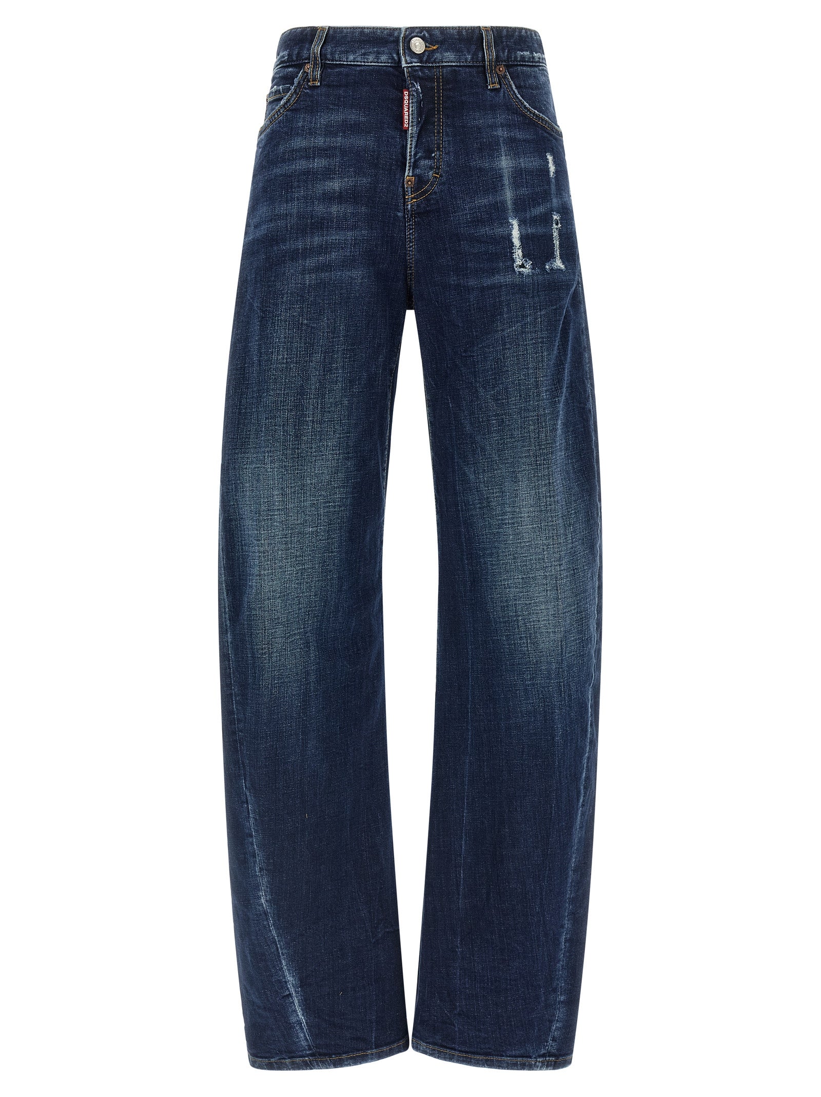 Blue Cotton Relaxed Fit Jeans