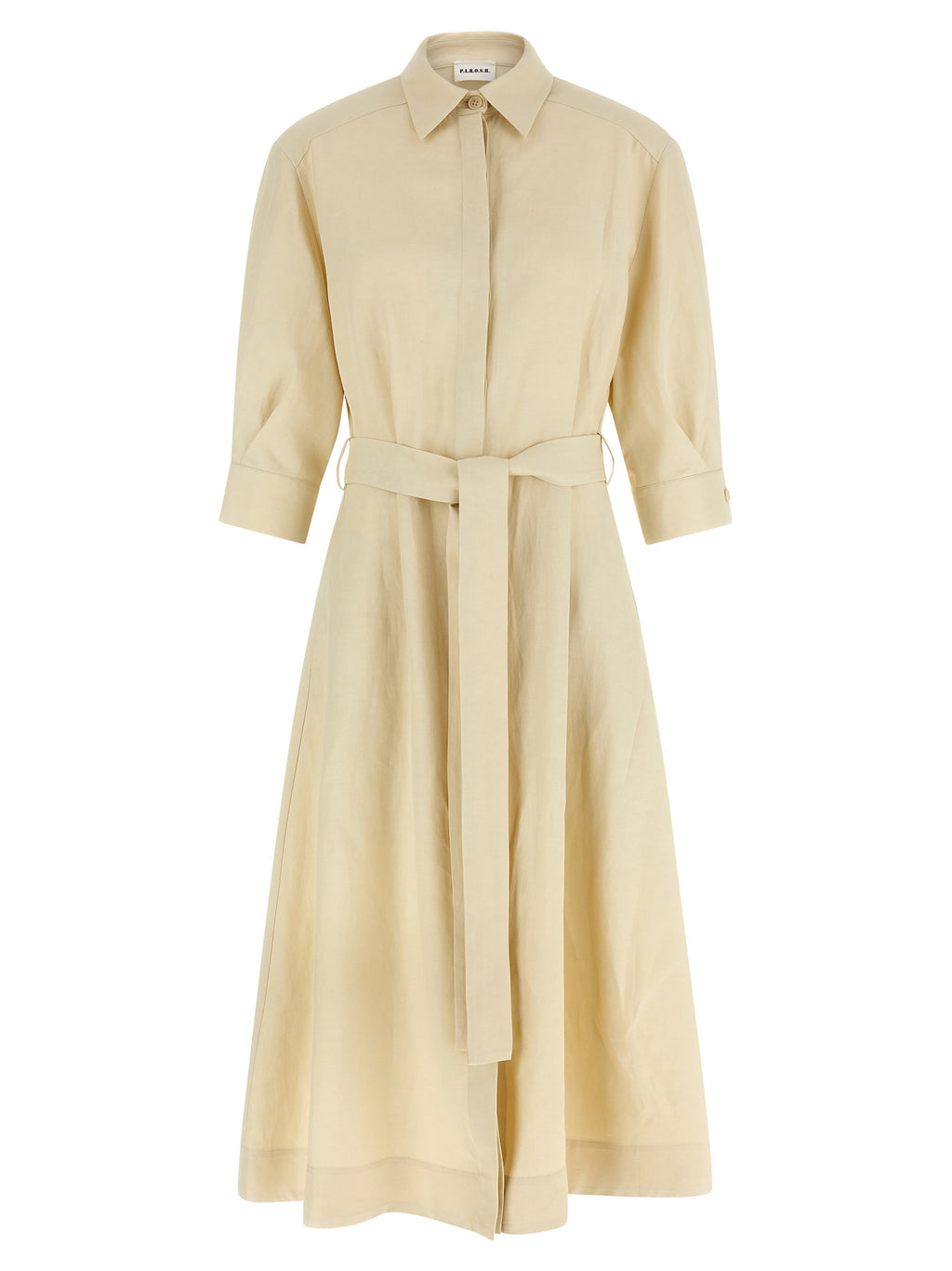 Beige Viscose Long Dress