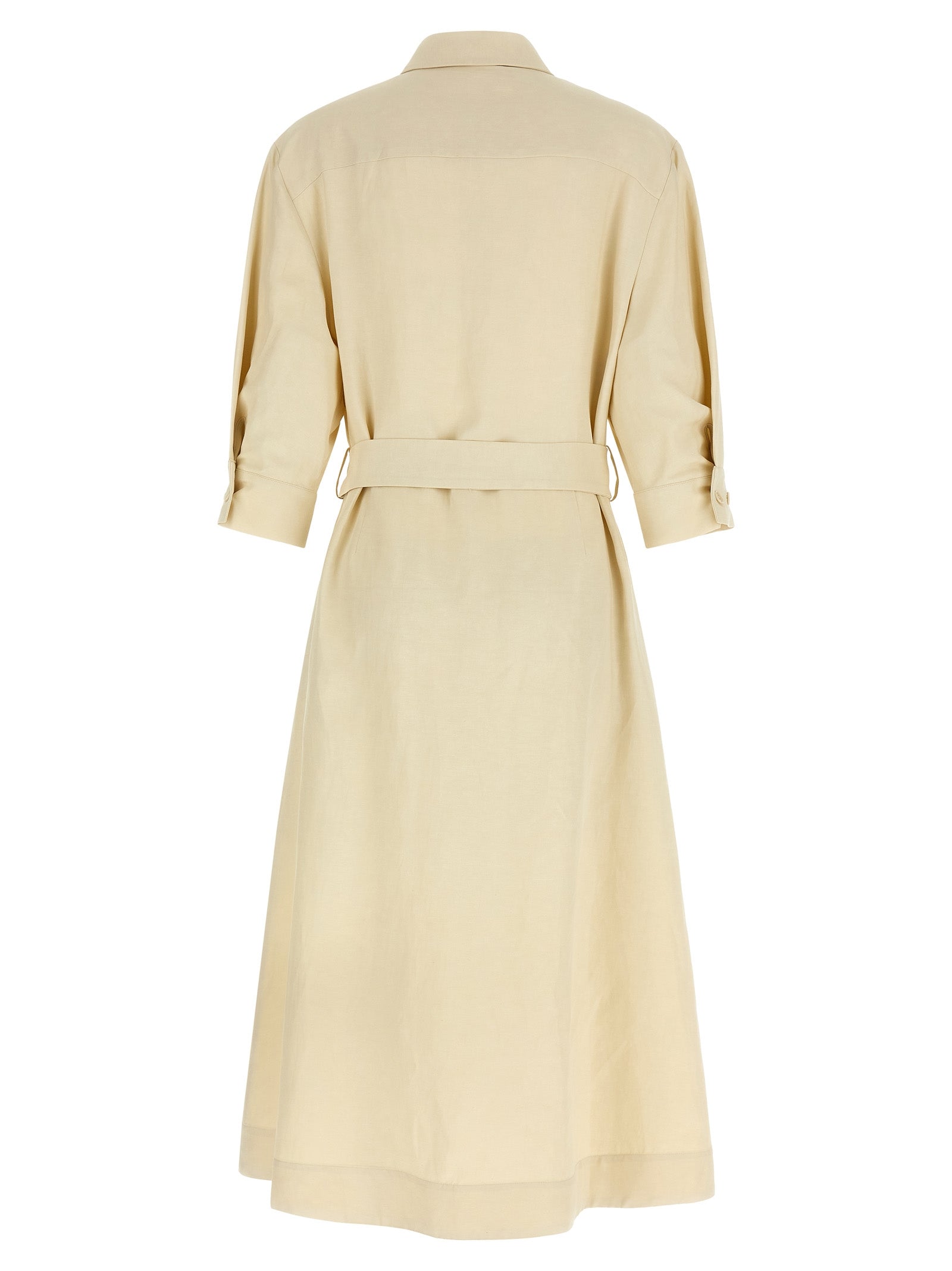 Beige Viscose Long Dress
