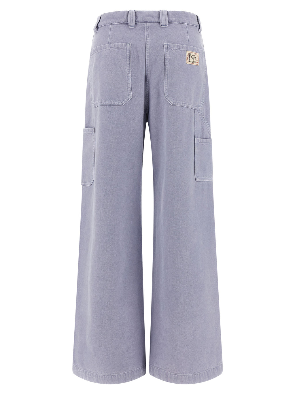 Purple Cotton Casual Pants