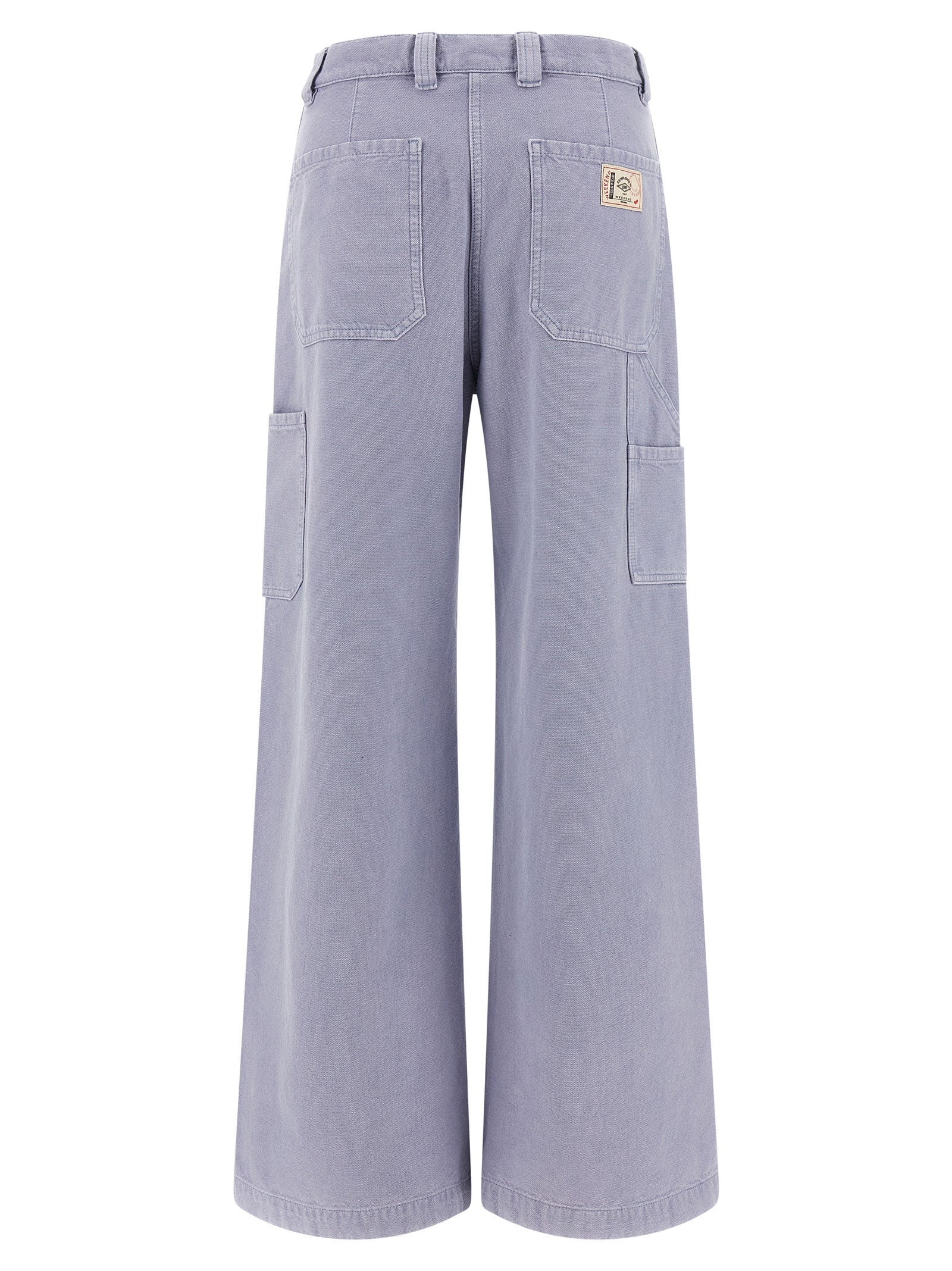 Purple Cotton Casual Pants