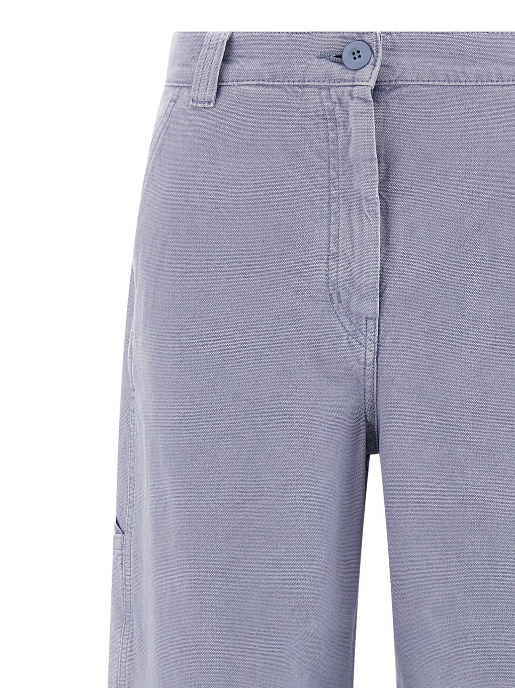 Purple Cotton Casual Pants