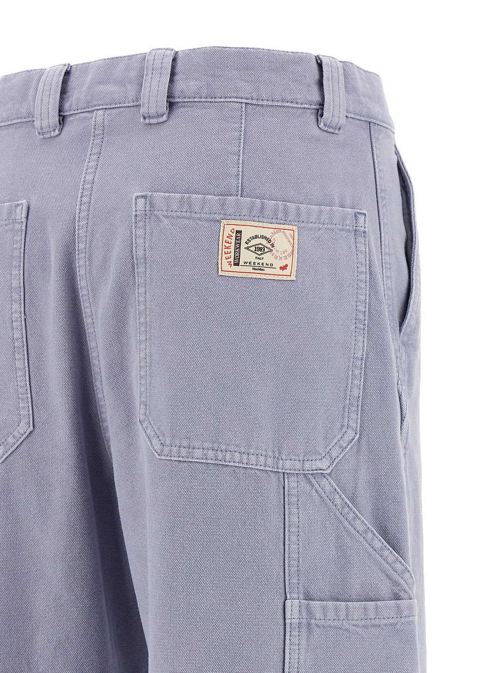 Purple Cotton Casual Pants
