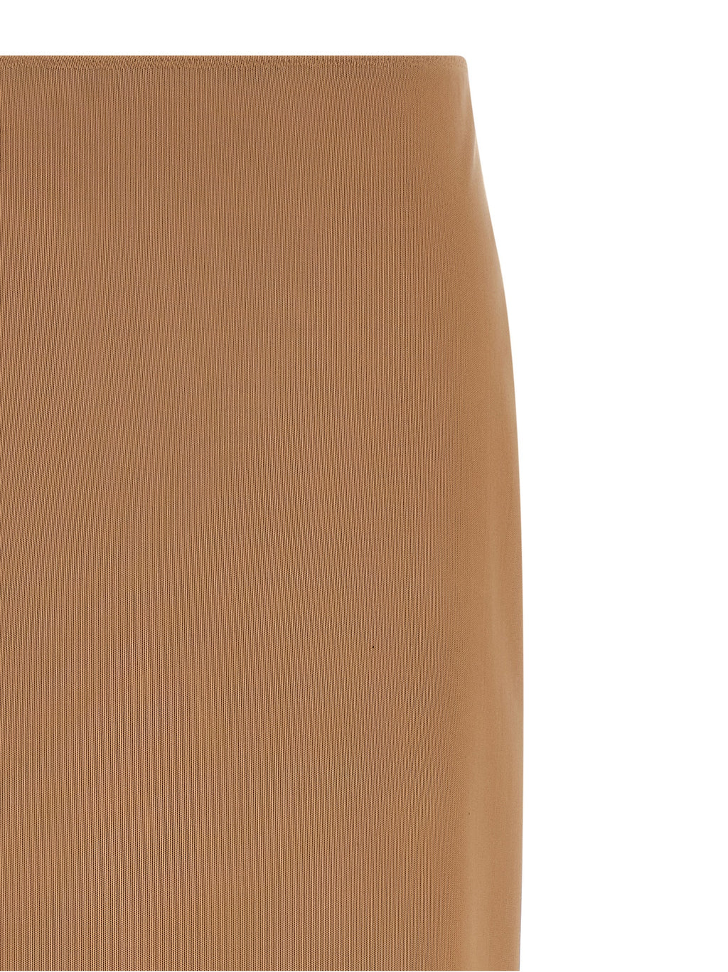Beige Polyamide Midi Skirt