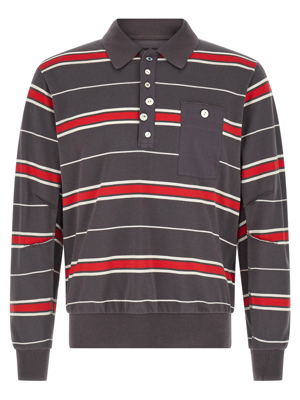 Gray Cotton Polo Shirt