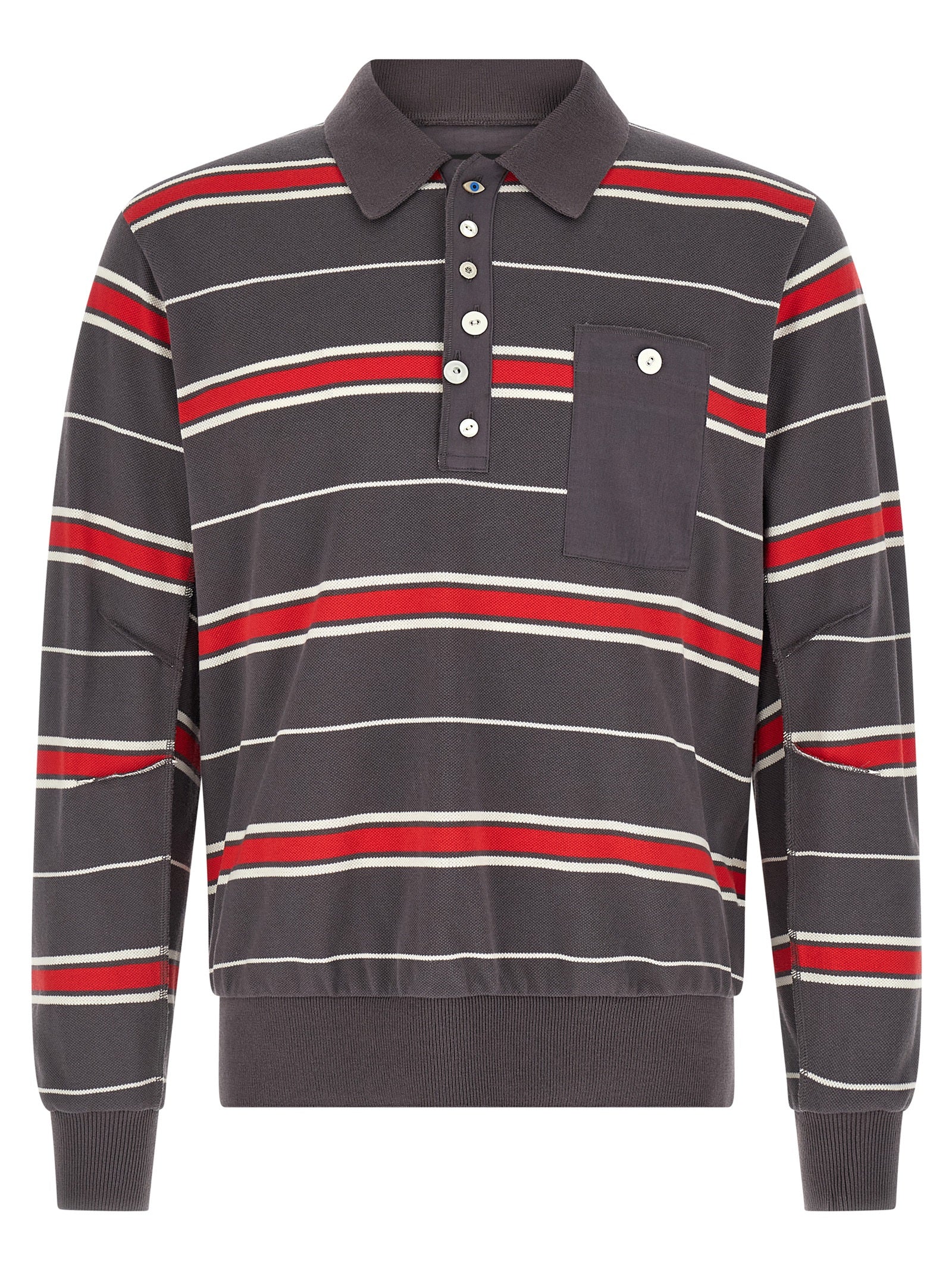 Gray Cotton Polo Shirt