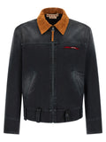 Gray Cotton Denim Jacket