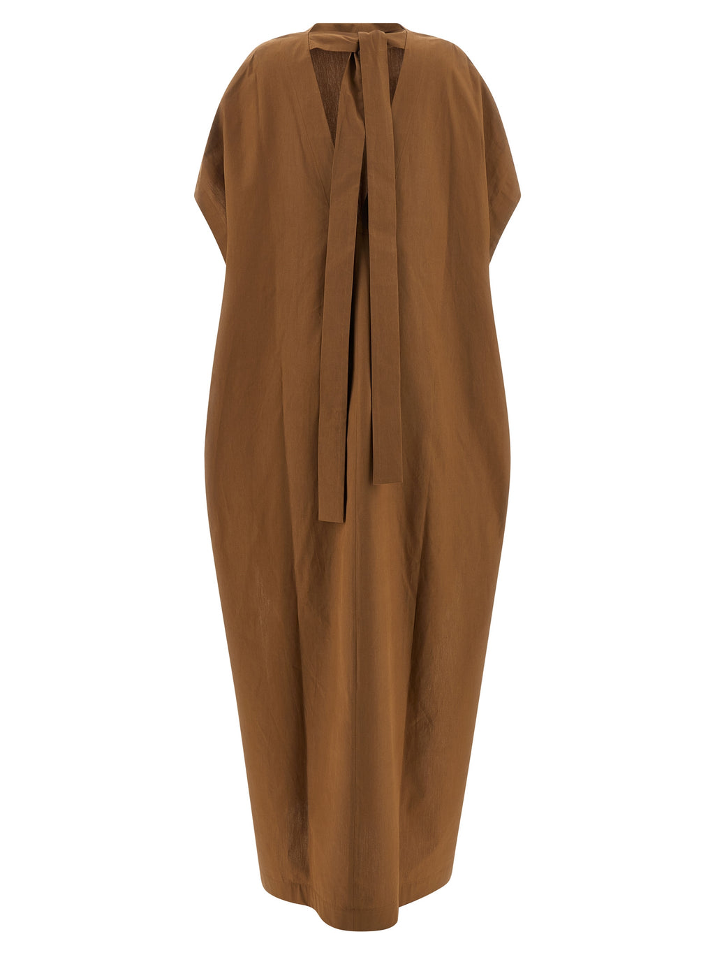 Brown Cotton Long Dress