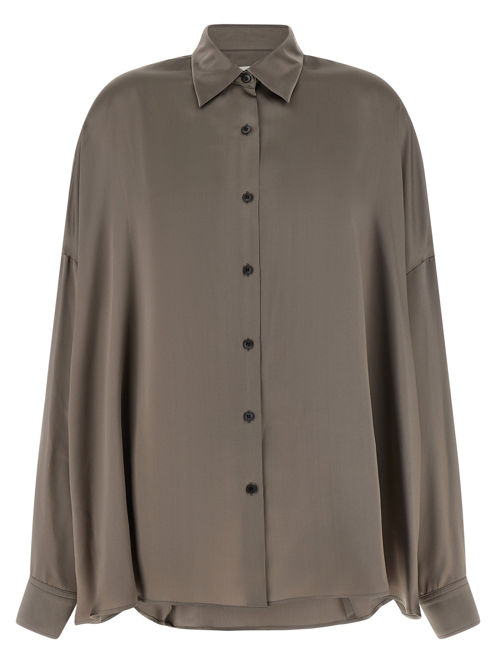 Gray Silk Blouse