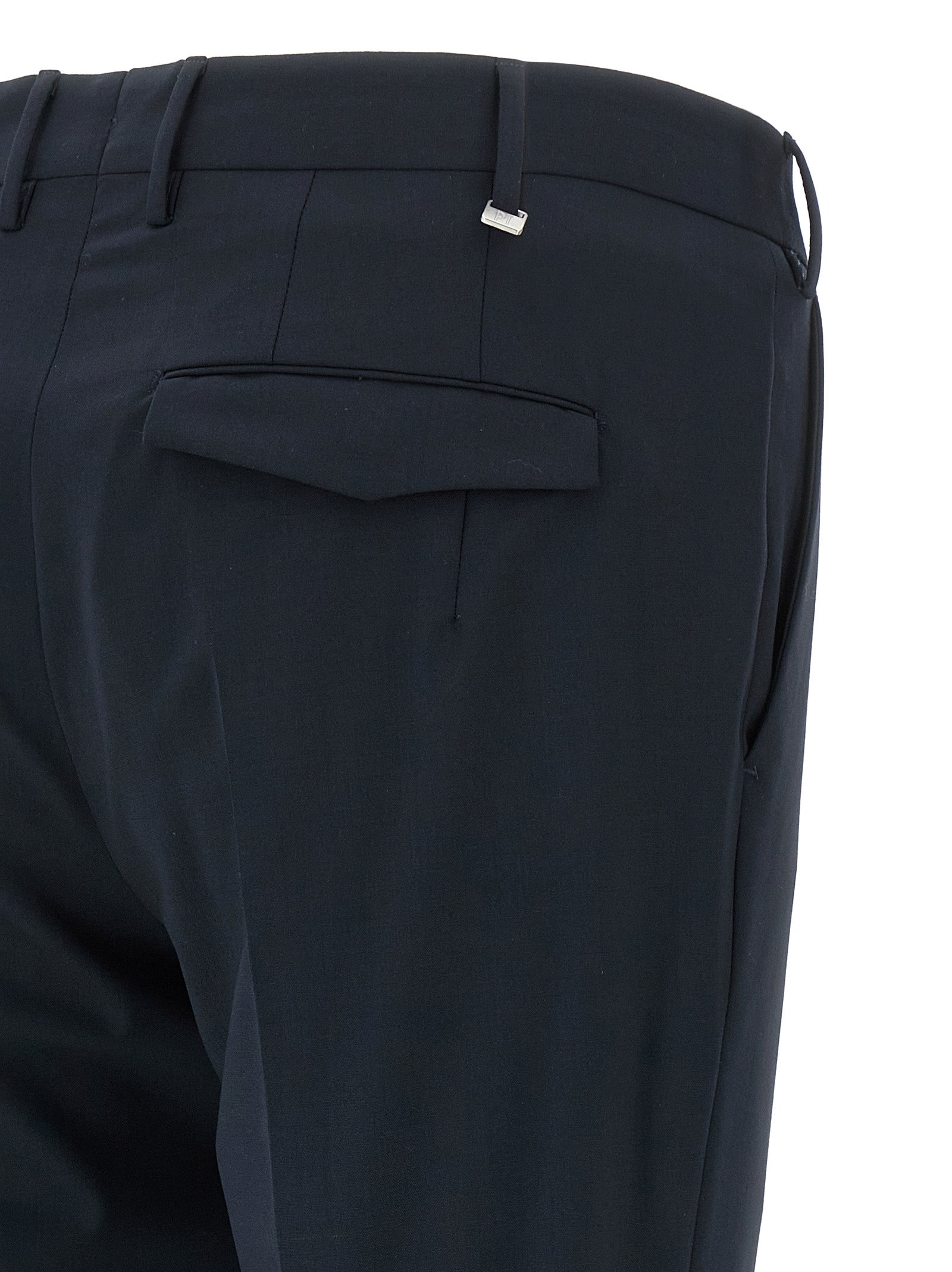 Blue Virgin Wool Dress Pants
