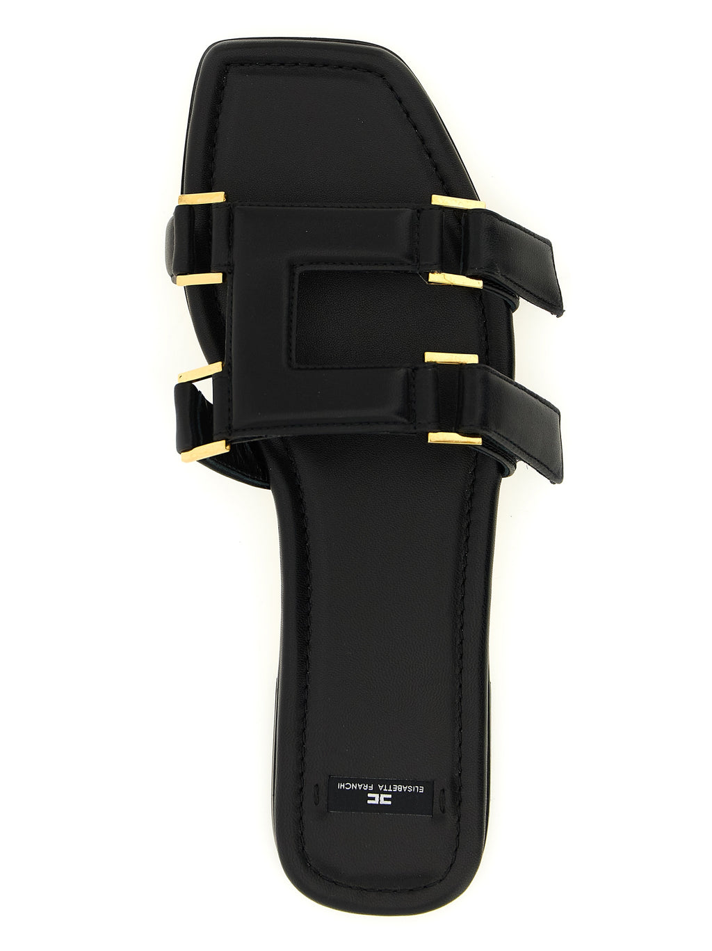 Black Lambskin Slides