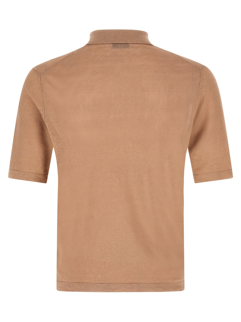 Beige Linen Polo Shirt