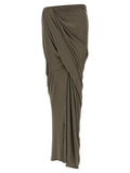 Gray Tencel Mini Skirt