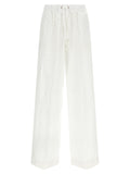 White Cotton Casual Pants