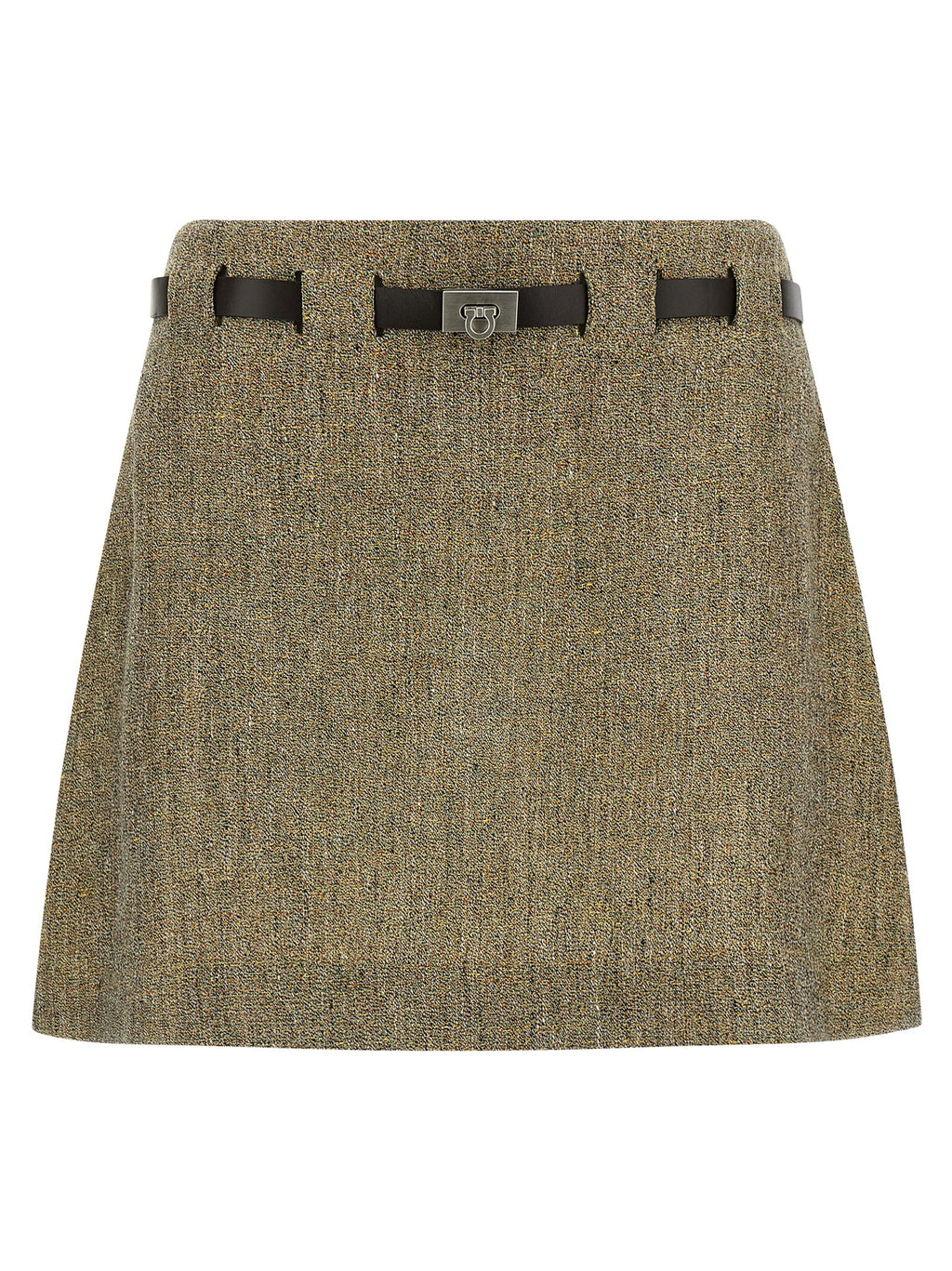 Multicolor Linen Long Skirt